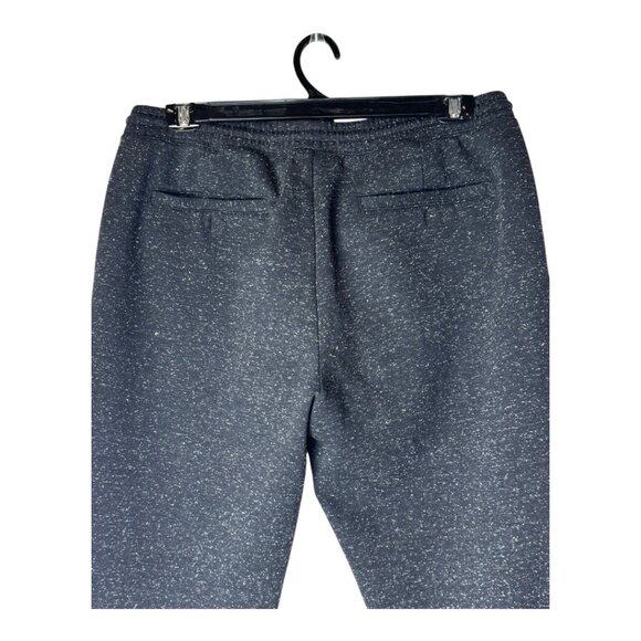 Club Monaco Pants Women XL Black Space Dye Tie Waist Sweat Pants‎ Athleisure - Picture 4 of 10